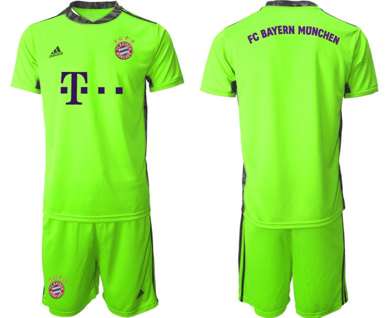 Men 2020-2021 club Bayern Munich fluorescent green goalkeeper Soccer Jerseys